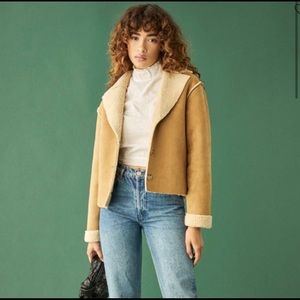 Reformation Stoke Jacket | Faux Shearling Jacket | Size S